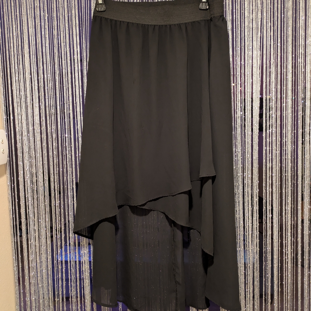 Guess Elegant Black High-Low Skirt